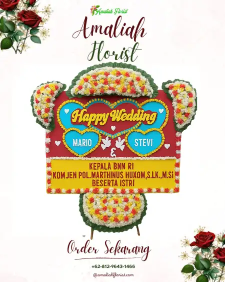 Papan Bunga Pernikahan Ponggang